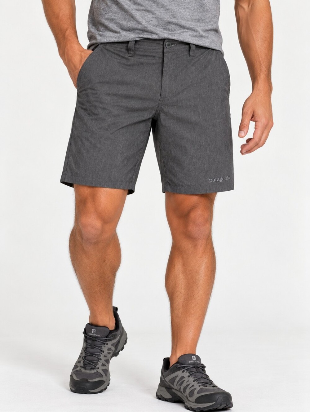 Patagonia Quandary Men's Gray Stretch Hiking Shorts Size 33 9" Inseam